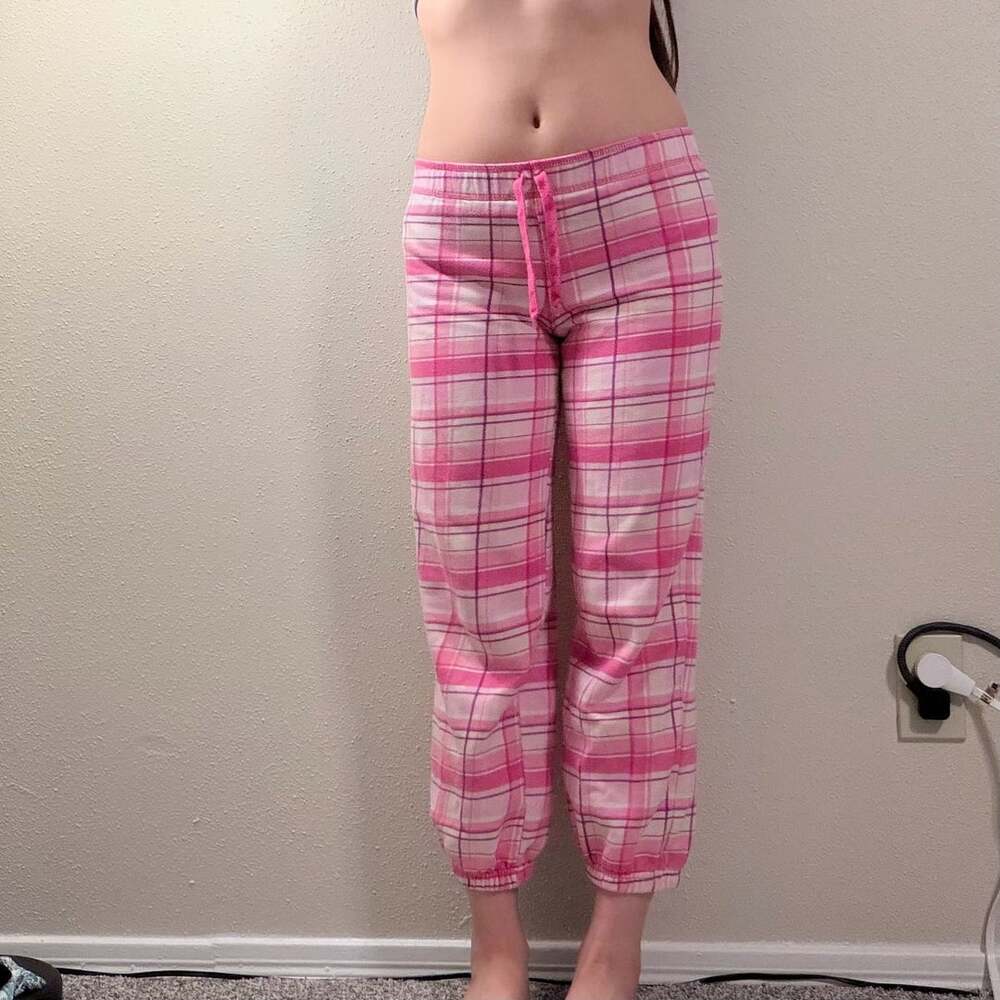 Circo Pink Plaid Flannel Pajama Pants with Cuffs